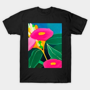 Pink Gum Flowers by Leah Gay T-Shirt